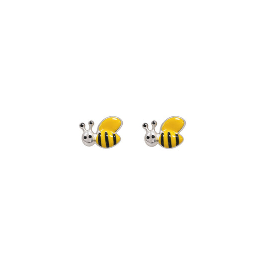 SC270-1W Stud Earrings in Platinum Plated Silver
