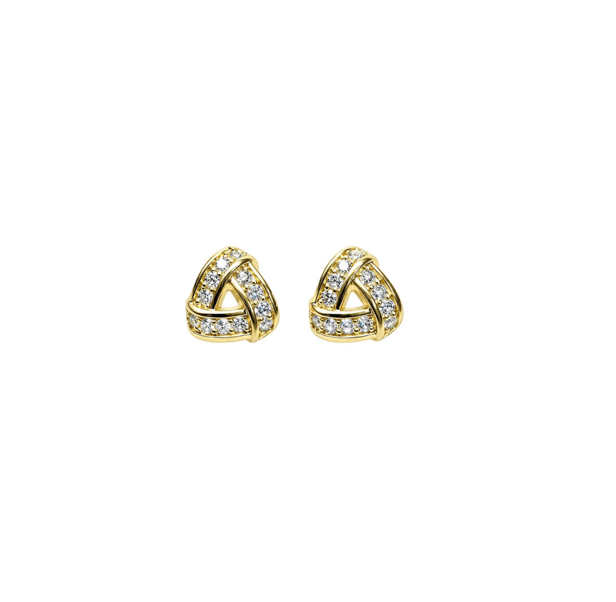 SC270-1W Stud Earrings in Platinum Plated Silver