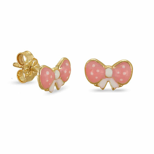 Children's Earrings SK242/2 Gold K9 with Butterflies