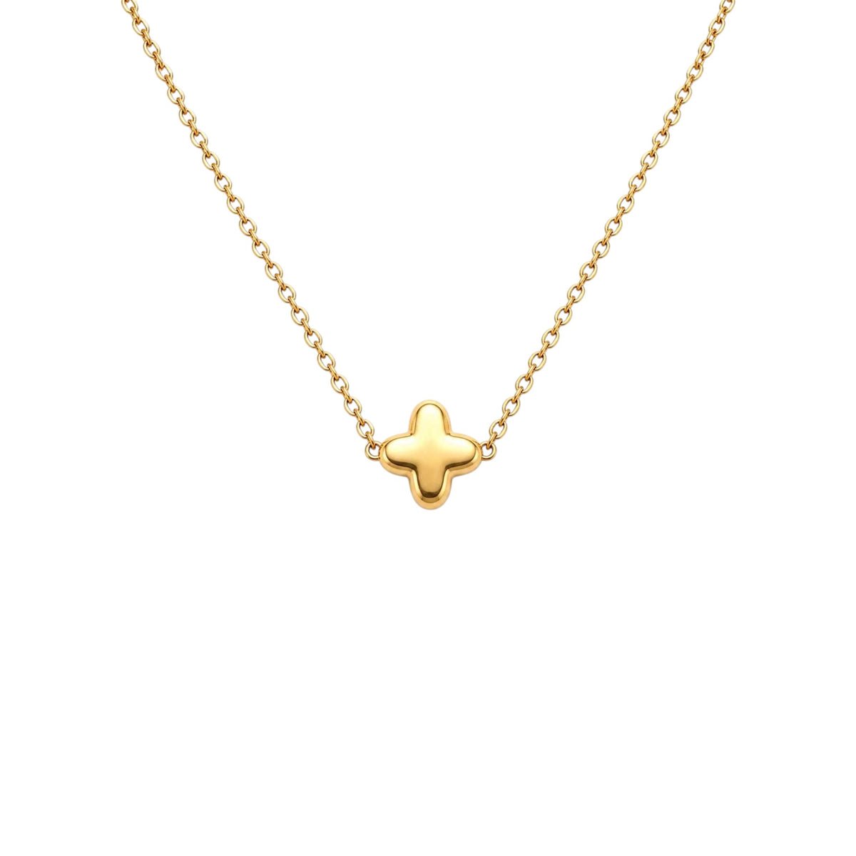 GM220W Zircon Heart Necklace In Platinum Plated Silver