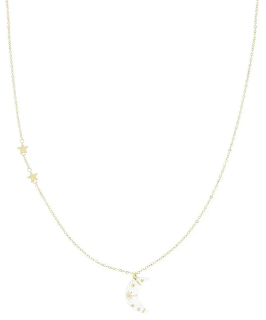 OOZOO Jewellery SN-2031 Κολιέ Moon από Επιχρυσωμένο Ατσάλι