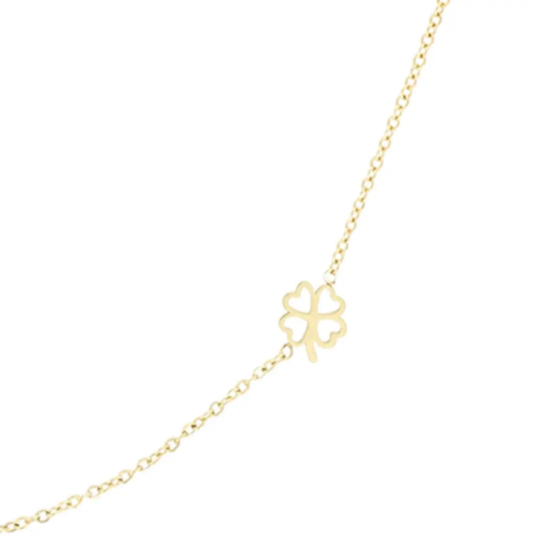 OOZOO Jewellery SN-2037 Κολιέ Clover από Επιχρυσωμένο Ατσάλι