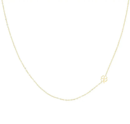 OOZOO Jewellery SN-2037 Κολιέ Clover από Επιχρυσωμένο Ατσάλι