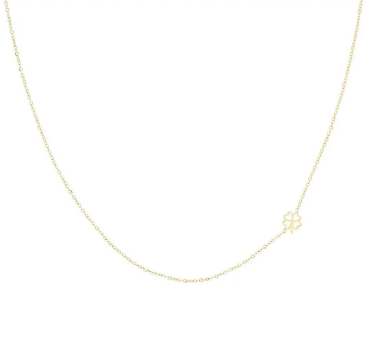 OOZOO Jewellery SN-2037 Κολιέ Clover από Επιχρυσωμένο Ατσάλι