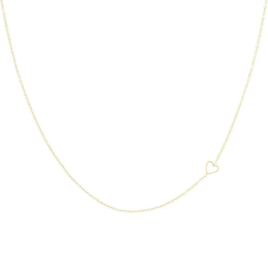 OOZOO Jewellery SN-2040 Κολιέ Heart από Επιχρυσωμένο Ατσάλι