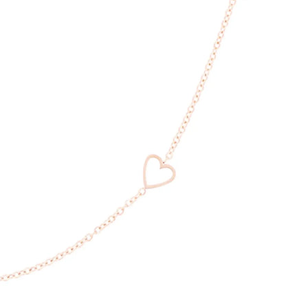 OOZOO Jewellery SN-2041 Κολιέ Heart από Ροζ Επιχρυσωμένο Ατσάλι