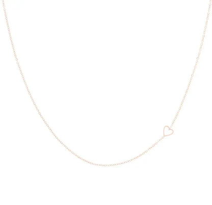 OOZOO Jewellery SN-2041 Κολιέ Heart από Ροζ Επιχρυσωμένο Ατσάλι