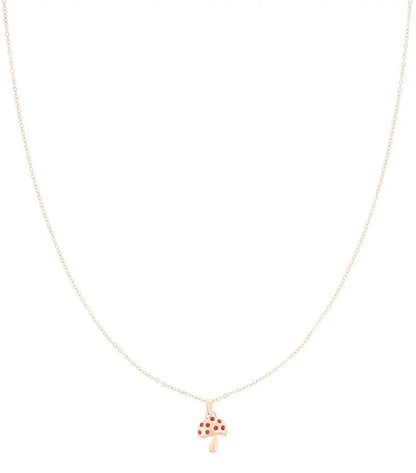 OOZOO Jewellery SN-2047 Κολιέ Mushroom από Επιχρυσωμένο Ατσάλι