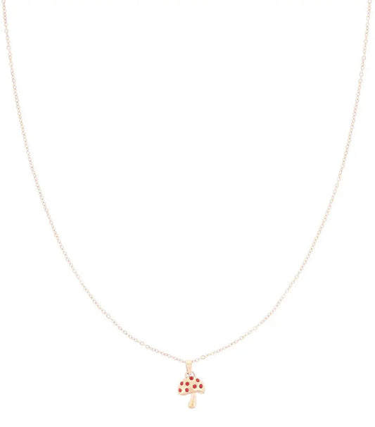 OOZOO Jewellery SN-2047 Κολιέ Mushroom από Επιχρυσωμένο Ατσάλι