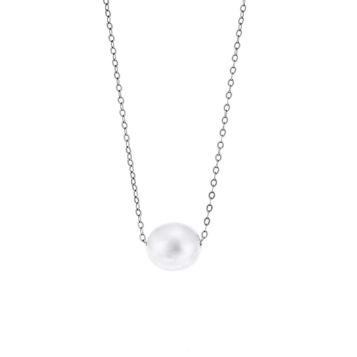 Ballerina Necklace With Zirconia GM208W In Platinum Plated Silver