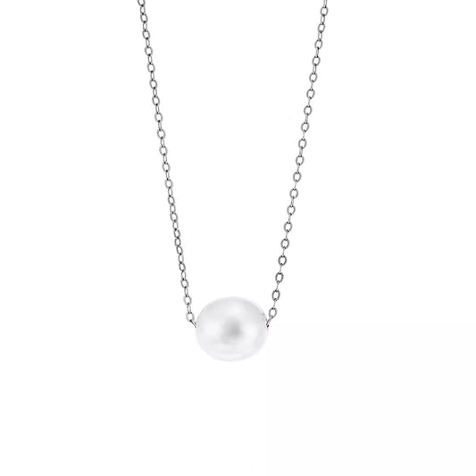 Ballerina Necklace With Zirconia GM208W In Platinum Plated Silver