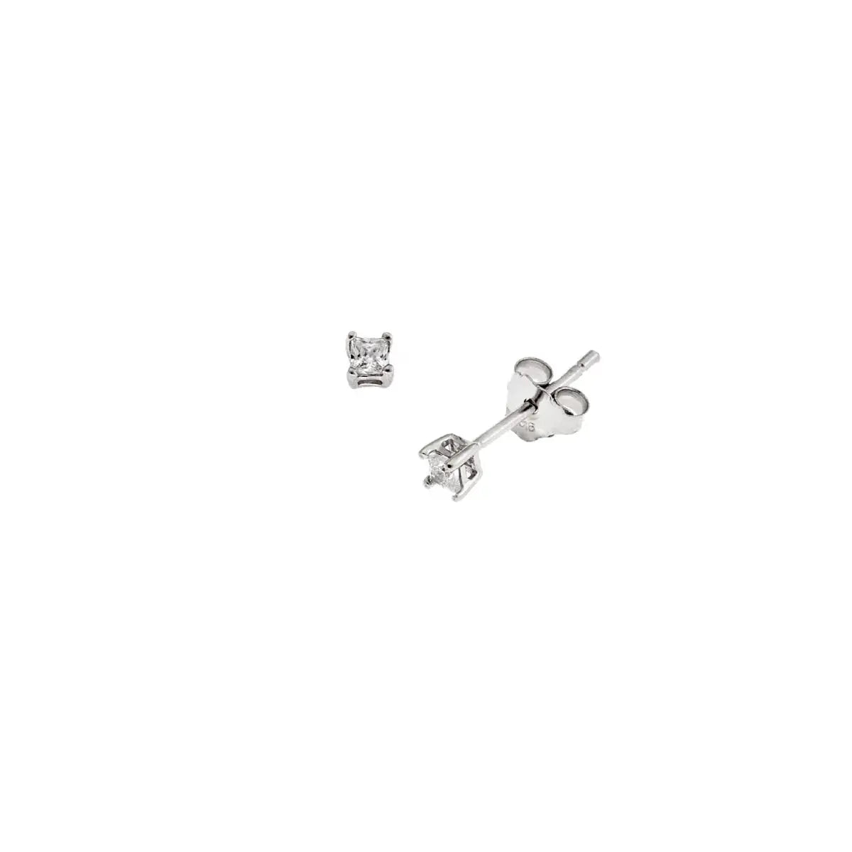 SC270-1W Stud Earrings in Platinum Plated Silver