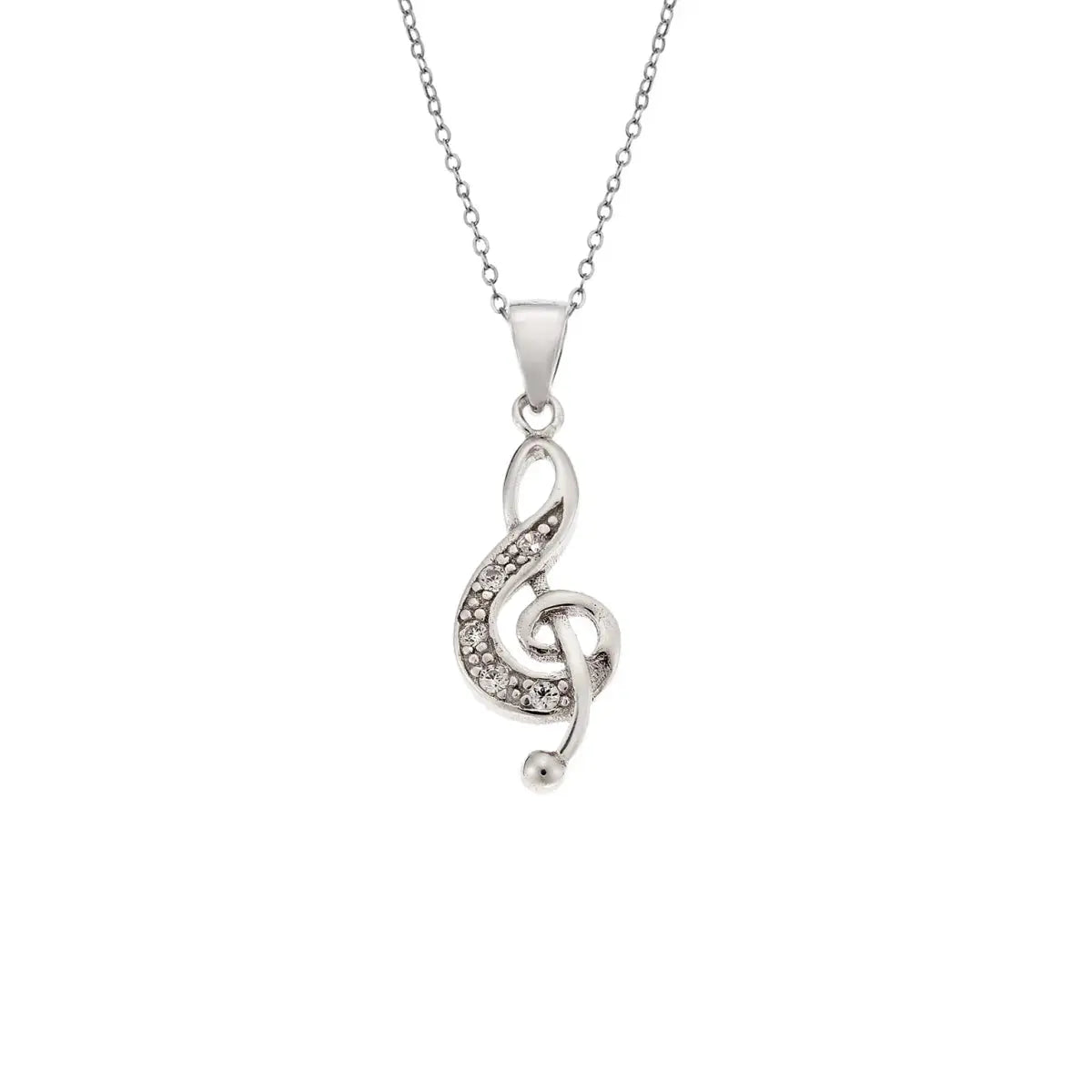 Ballerina Necklace With Zirconia GM208W In Platinum Plated Silver