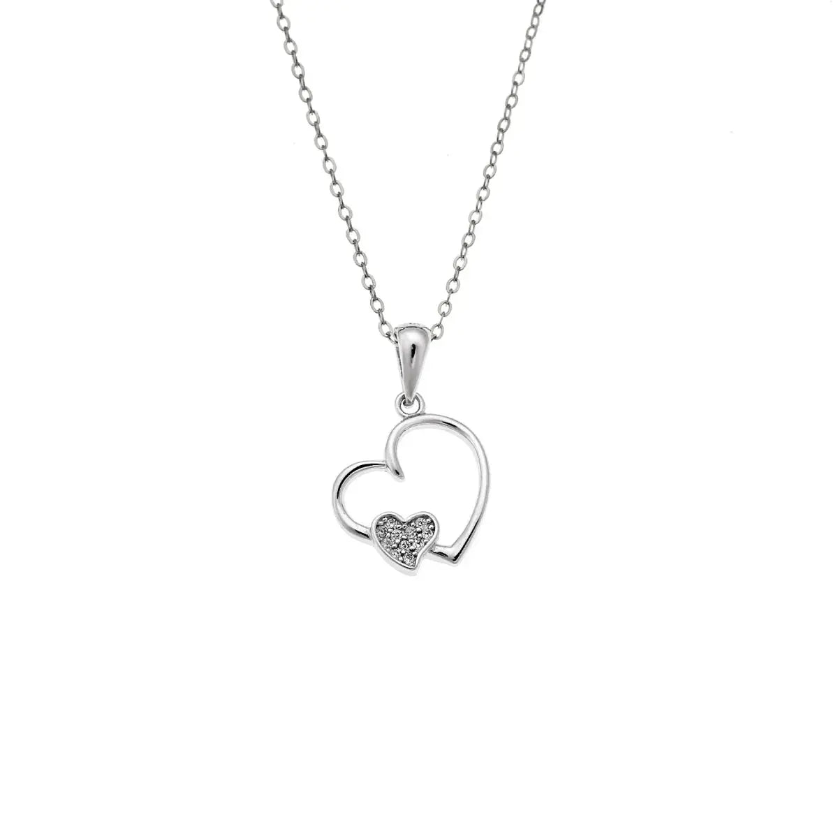 Ballerina Necklace With Zirconia GM208W In Platinum Plated Silver