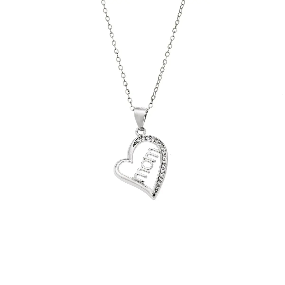 Mother's Necklace GM401G Gold Plated Silver with Heart