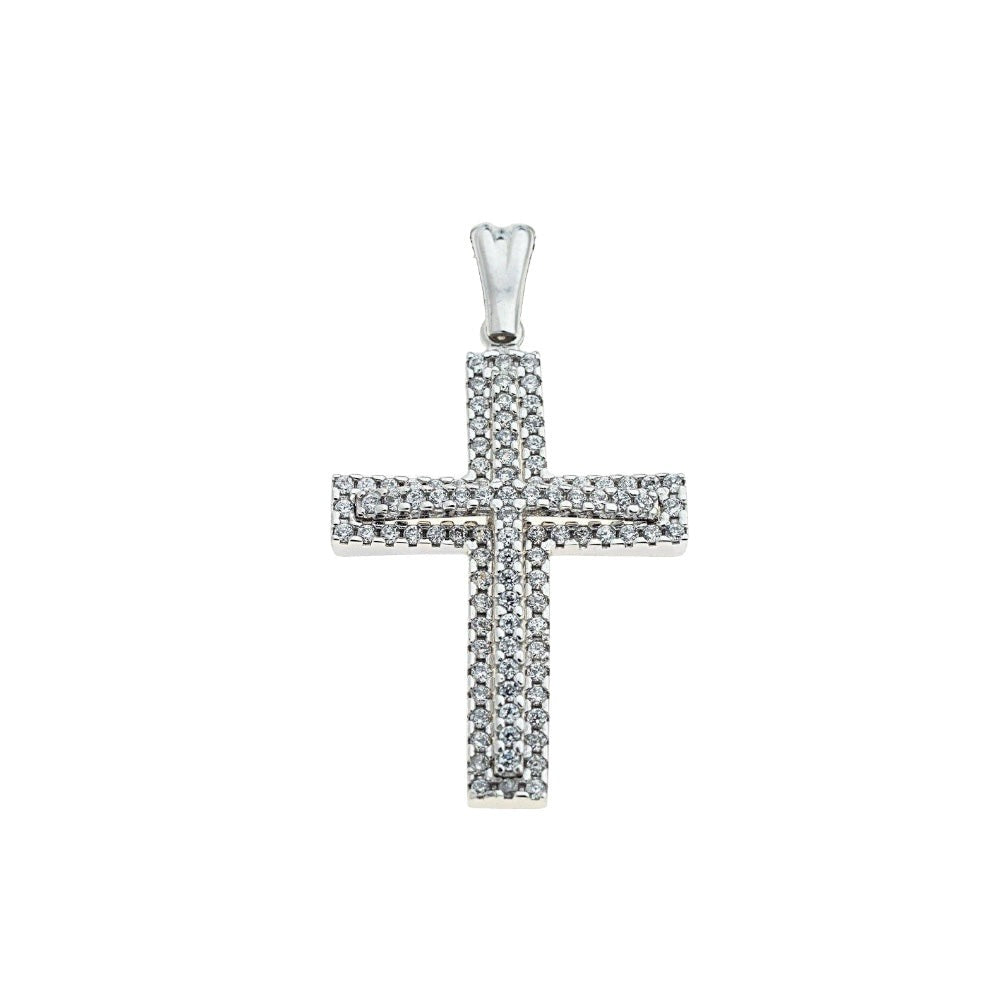 Baptismal Cross STA816 White gold K14