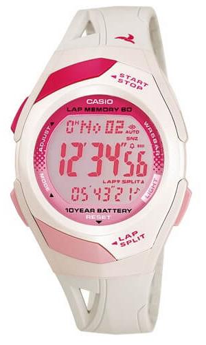 Casio STR-300-7EG Digital White Rubber Strap