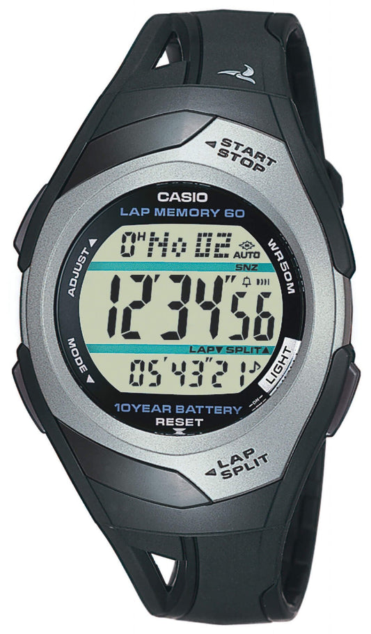 Casio STR-300C-1VEF Digital Black Rubber Strap