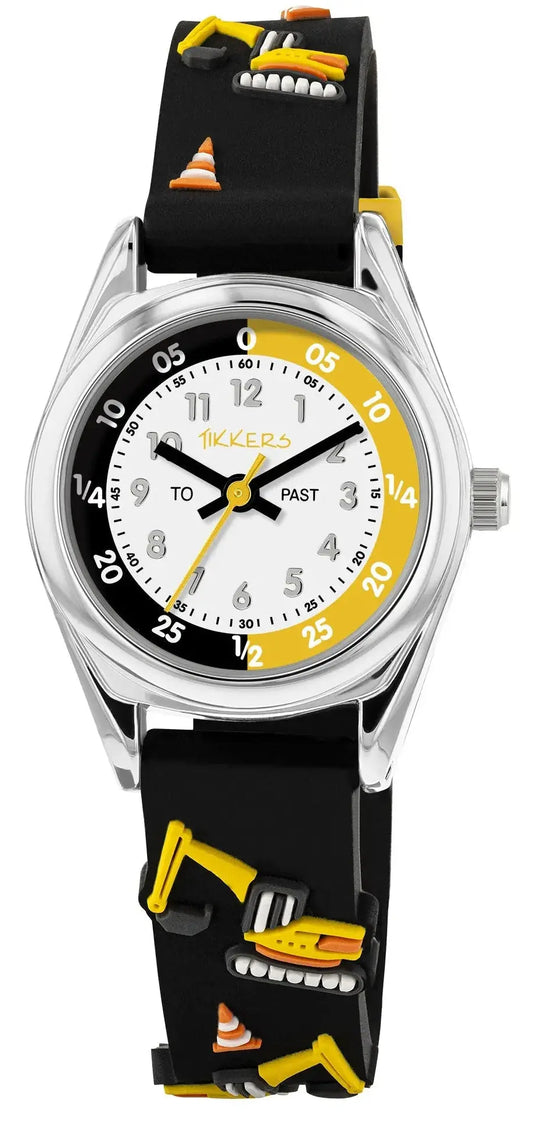 Tikkers TK0213 Kids Collection Black Silicon Strap Tikkers