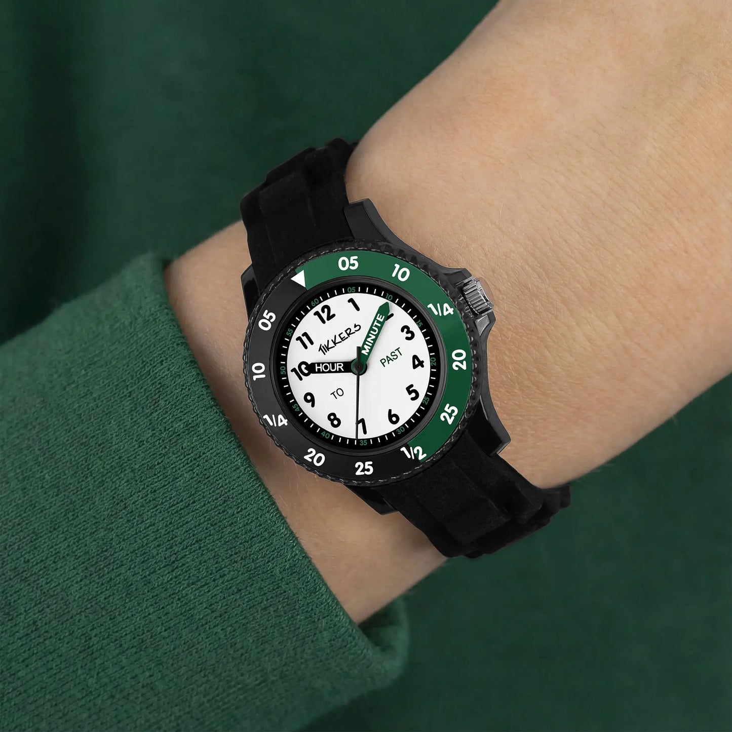 Tikkers TK0215 Kids Collection Black Silicon Strap