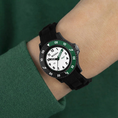 Tikkers TK0215 Kids Collection Black Silicon Strap