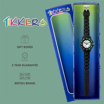 Tikkers TK0215 Kids Collection Black Silicon Strap
