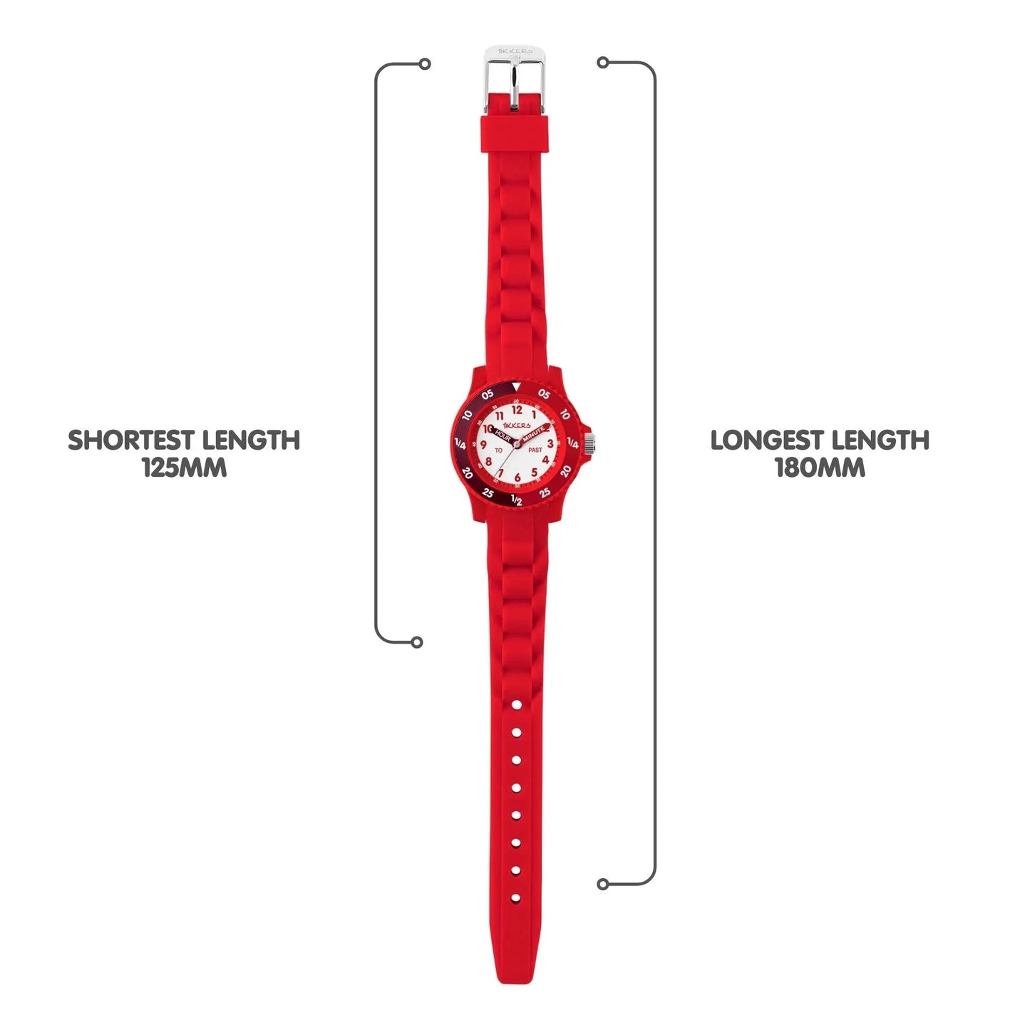 Tikkers TK0216 Kids Collection Red Silicon Strap