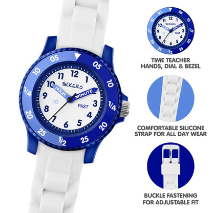 Tikkers TK0217 Kids Collection White Silicon Strap