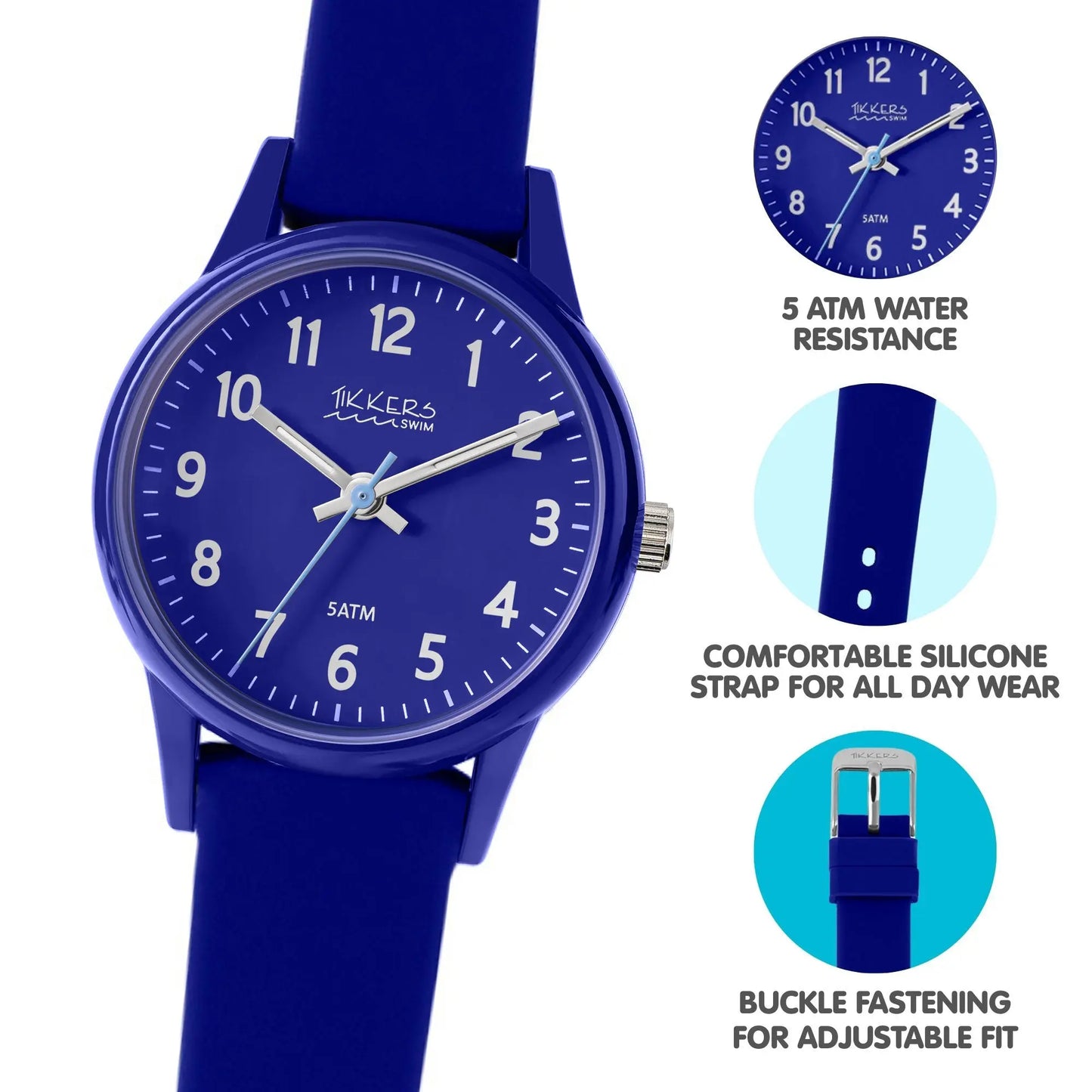 Tikkers TK0219 Kids Collection Blue Silicon Strap