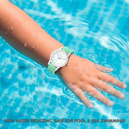 Tikkers TK0220 Kids Swim Collection Green Silicon Strap
