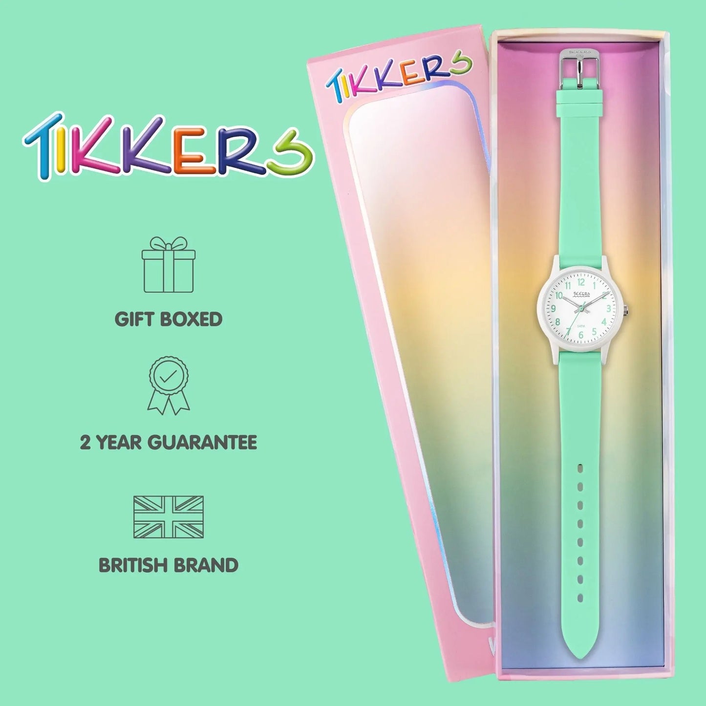 Tikkers TK0220 Kids Swim Collection Green Silicon Strap
