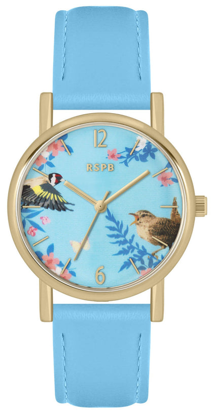 Tikkers RSPB04 RSPB Collection Light Blue Leather Strap