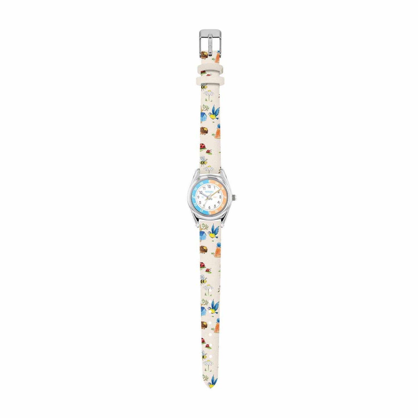 Tikkers TKRSPB06 Kids RSPB Wild Things Printed Leather Strap