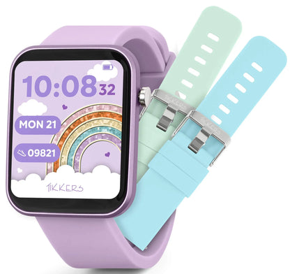 Tikkers TKS02-0003 Kids Smartwatch &amp; Headphone Set Purple Silicon Strap