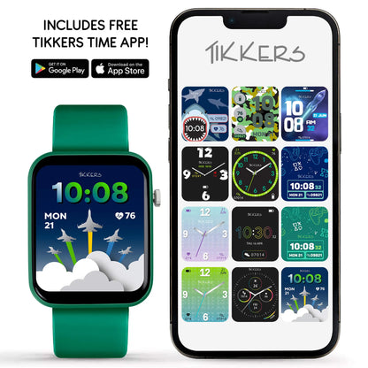 Tikkers TKS13-0030-SET Kids Smartwatch Green Silicon Strap