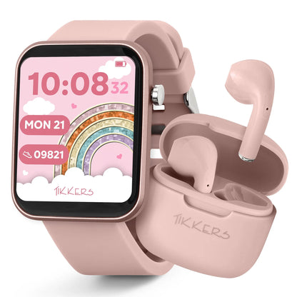 Tikkers TKS02-0003 Kids Smartwatch &amp; Headphone Set Purple Silicon Strap