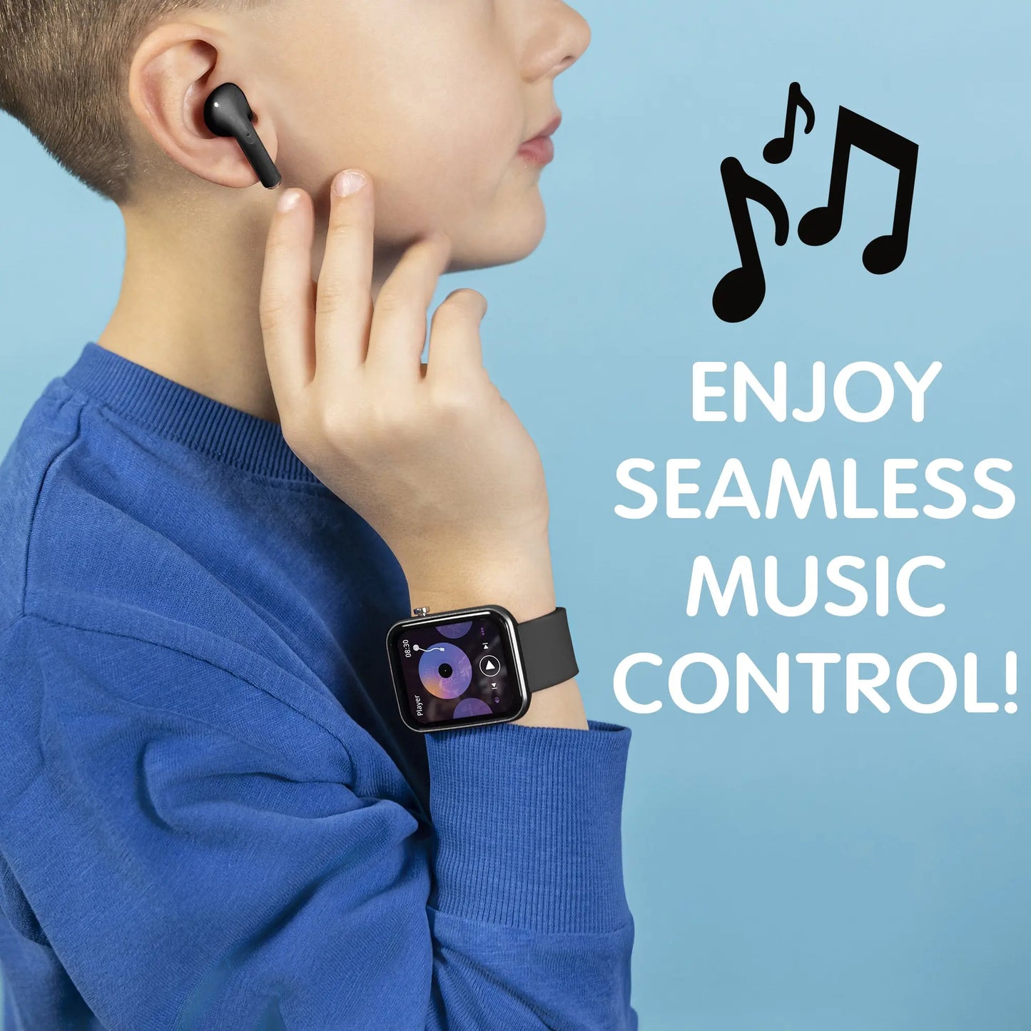 Tikkers TKS02-0003 Kids Smartwatch &amp; Headphone Set Purple Silicon Strap
