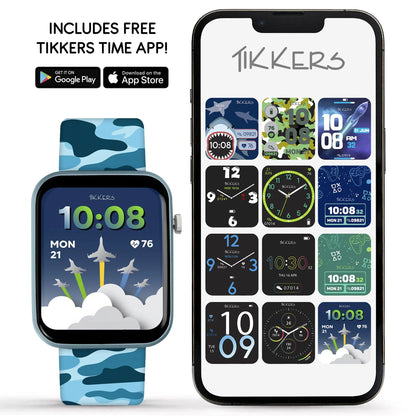 Tikkers TKS02-0003 Kids Smartwatch &amp; Headphone Set Purple Silicon Strap