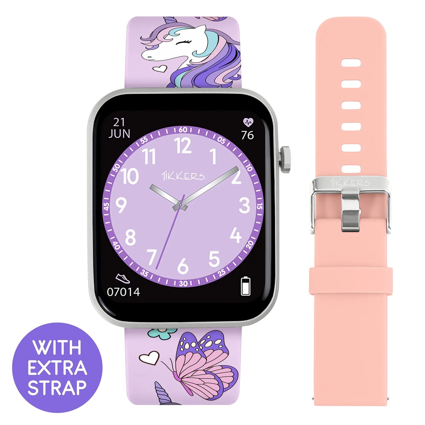 Tikkers TKS02-0003 Kids Smartwatch &amp; Headphone Set Purple Silicon Strap