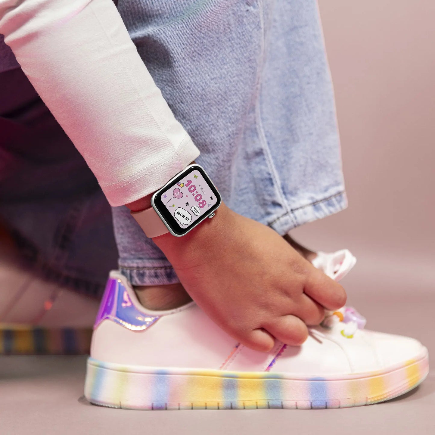 Tikkers TKS02-0003 Kids Smartwatch &amp; Headphone Set Purple Silicon Strap