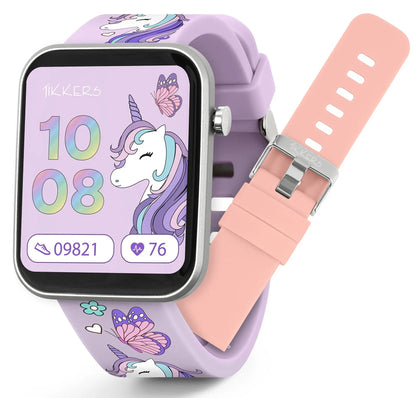 Tikkers TKS02-0003 Kids Smartwatch &amp; Headphone Set Purple Silicon Strap