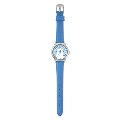 Tikkers TKWWF010 Kids WWF Polar Bear Blue Leather Strap