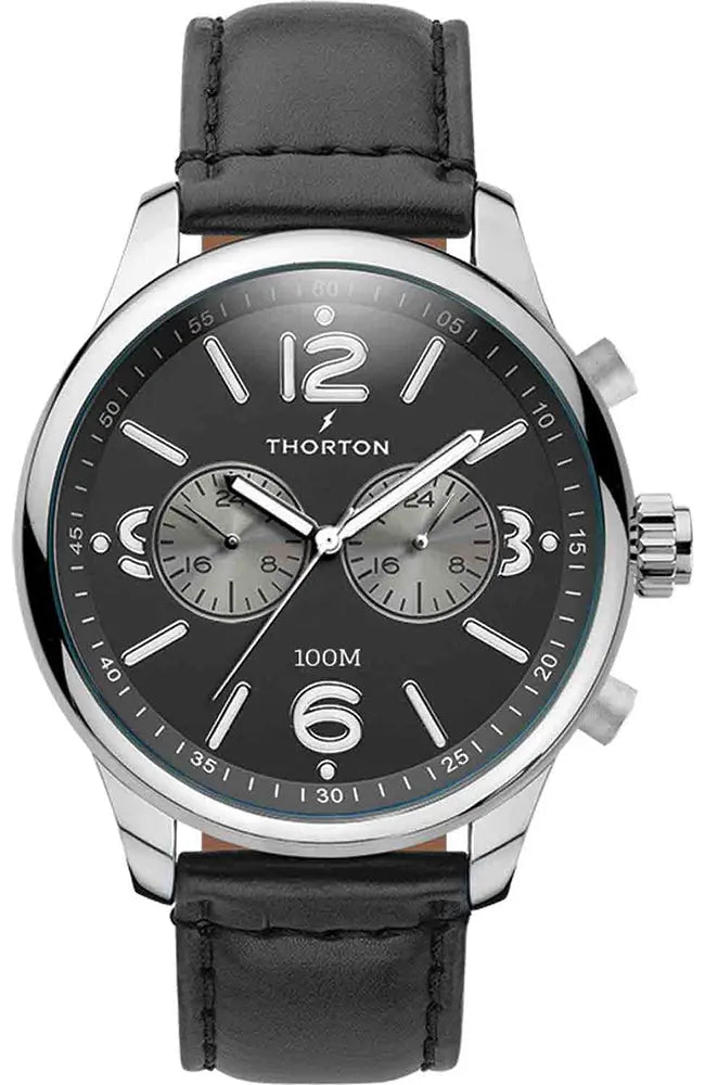 Thorton 9206131 Ragnar II Black Leather Strap