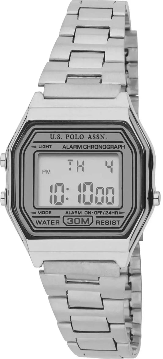 US POLO USP8107ST Camille Silver Metallic Mesh Bracelet