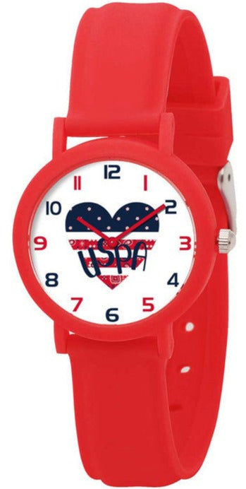 U.S. POLO USP3186HT Kids Red Silicon Strap