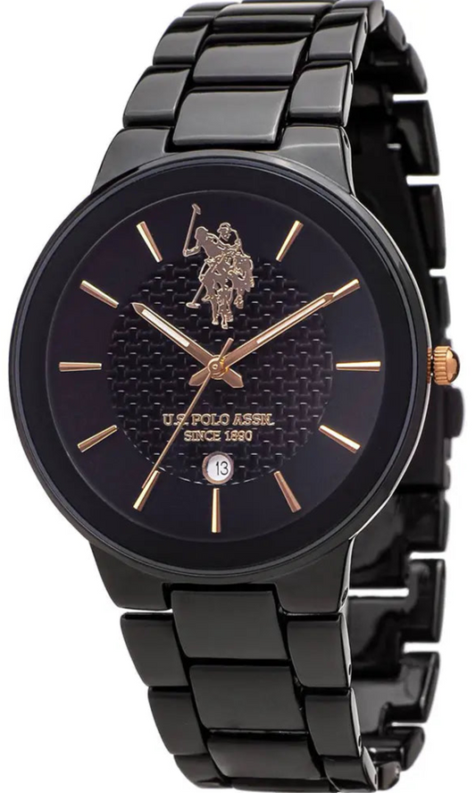 US POLO USP4891YG Logan Black Metallic Bracelet