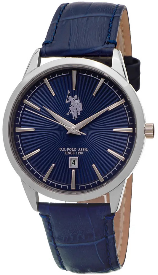 U.S. POLO USP4920BL Carter Blue Leather Strap