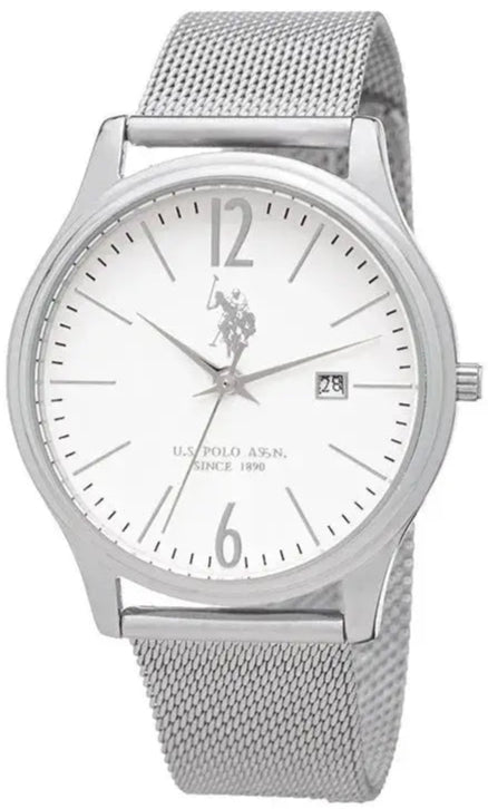 U.S. POLO USP4948WH Owen Silver Stainless Steel Bracelet