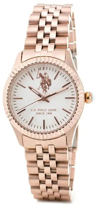 U.S. POLO USP5506WH Azure Rose Gold Stainless Steel Bracelet