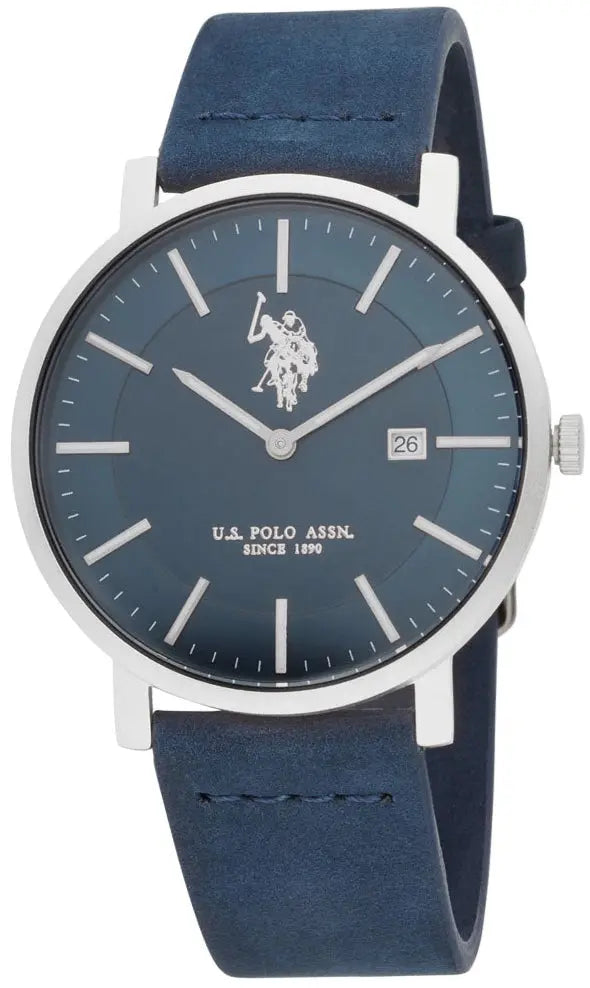 U.S. POLO USP7154ST Jackson Blue Leather Strap